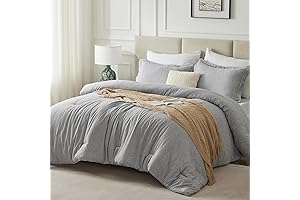 CozyLux Queen Size Comforter Set - Soft Breathable Cationic Dyed Bedding