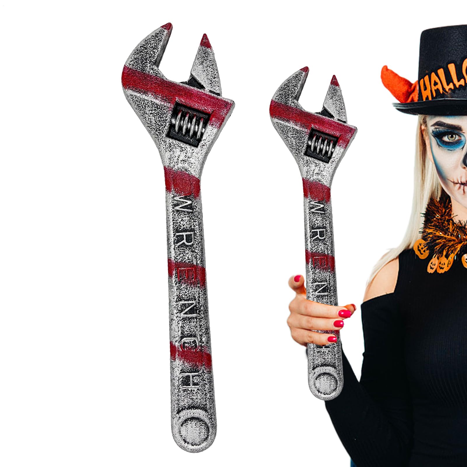Cosplay Wrench – Foam Prop Spanner, Steampunk Costume Tool, Comic Con Accessory | Lightweight EVA Foam Wrench with Realistic Detailing and Safe Design for Halloween Photoshoots Events