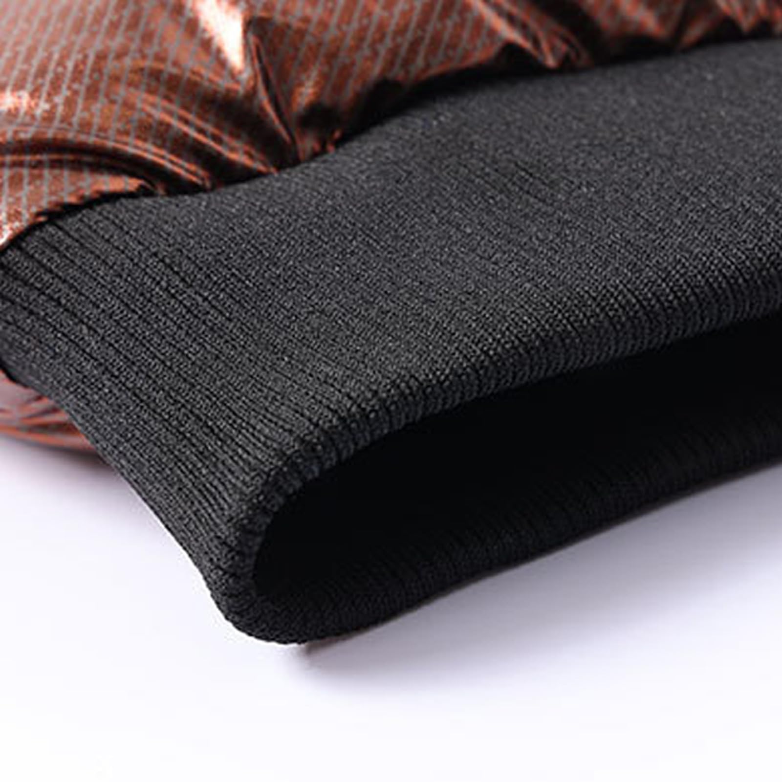 Generisch Piumino da uomo lucido, giacca con cappuccio, tinta unita, con colletto alto, caldo, imbottita, giacca trapuntata, giacca invernale, per l'inverno metallizzato, Thickened Shiny Detachable