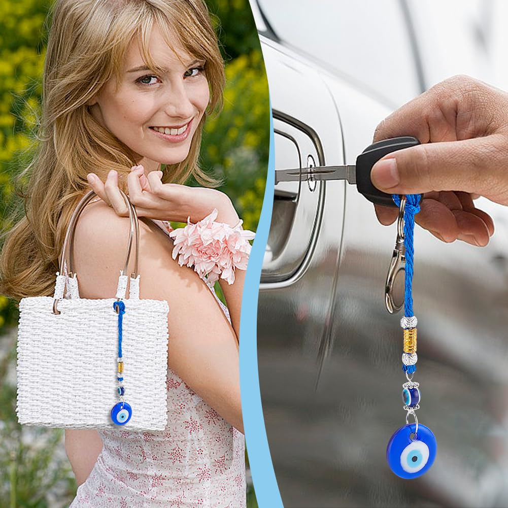 Evil Eye Autospiegel Anhänger - Türkisches Blaues Auge Schutz-Amulett