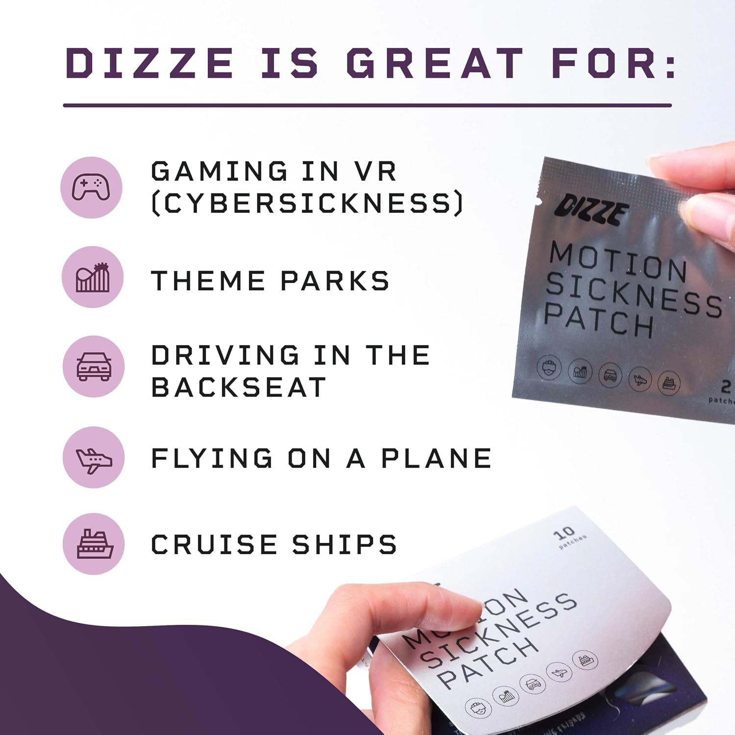 Dizze Motion Sickness Patches for Cruise & Travel (10 Count) image 5