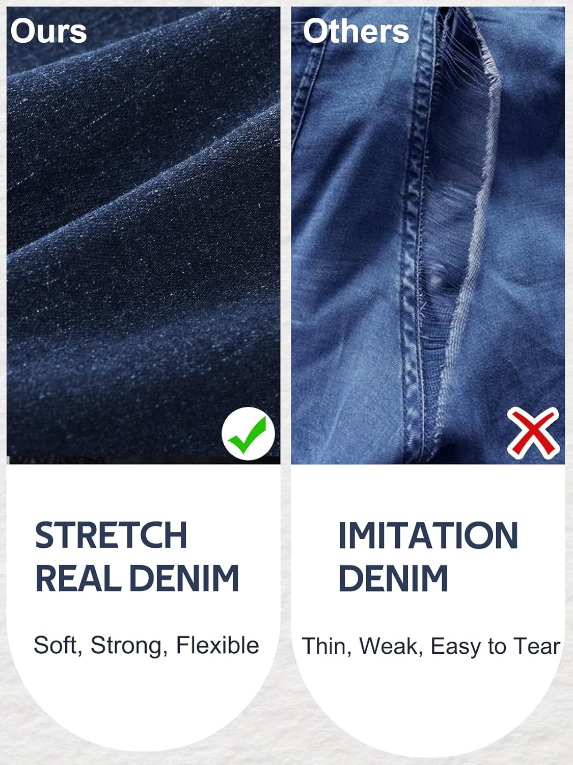 Pull on Wide Leg Jeans for Women, High Waisted Stretchy Baggy Trendy Tummy Control Straight Leg Jeans Denim Pants - Image 4