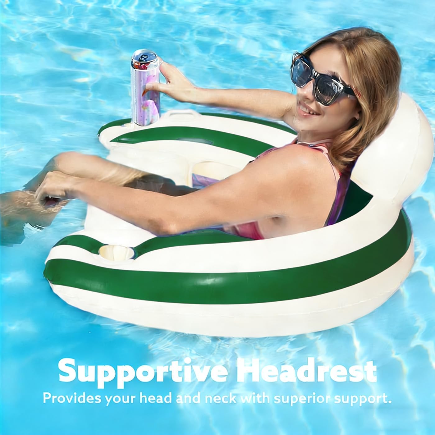 2PCS Pool Swim Ring Inflatable Pool Floats Water Fun Large Adult Swimming Pool Float for Beach Lake Summer Holiday Beach Party