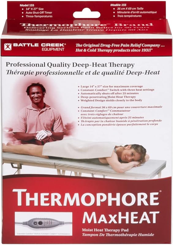 Thermophore MaxHEAT Plus Automatic Moist Heating Pad Size Medium 14" x 14" Model 356