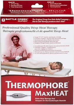 Thermophore MaxHEAT Plus Automatic Moist Heating Pad Size Medium 14" x 14" Model 356