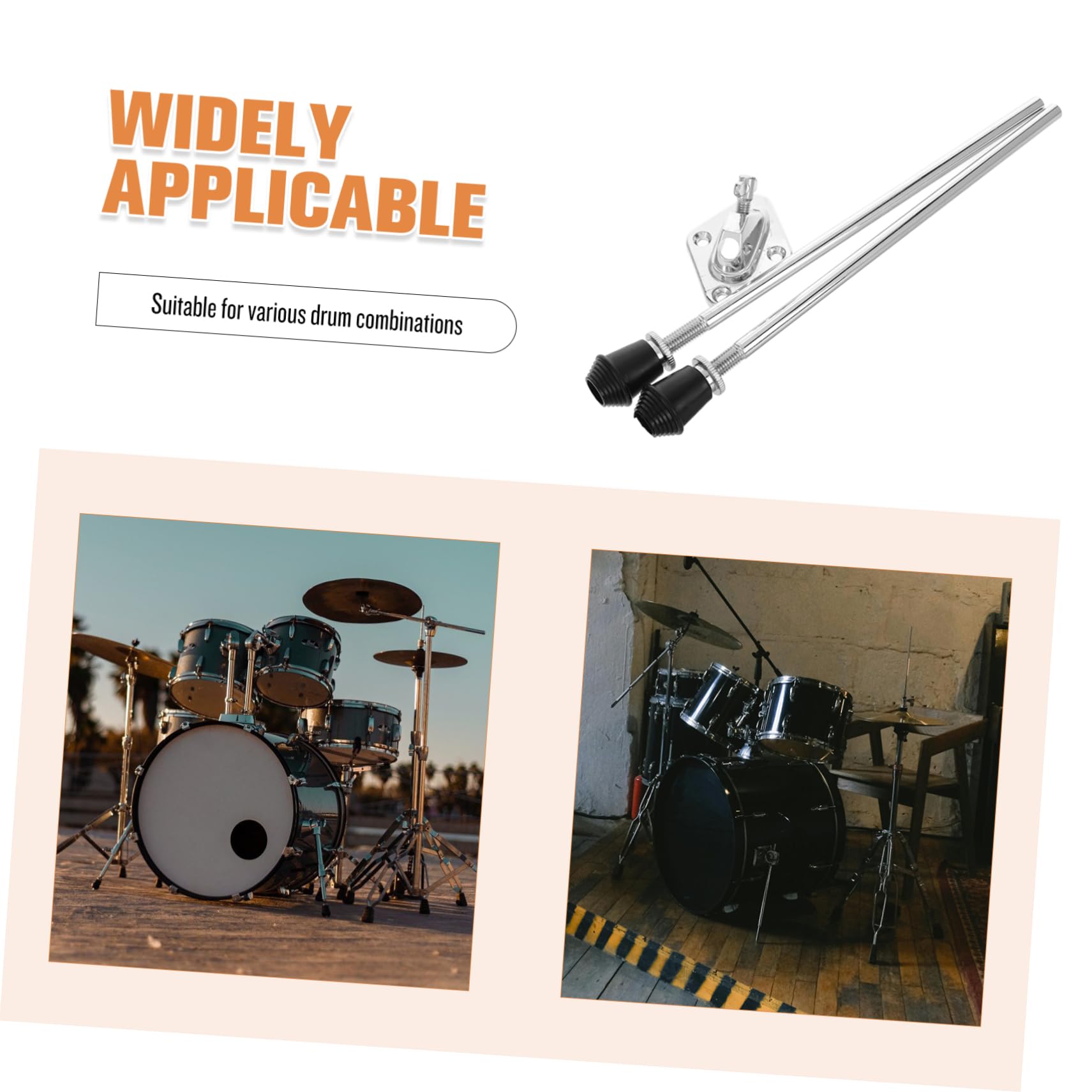 VICASKY 2juegos Accesorios De Batería Metálicos De Patas De Bombo Soporte Antideslizante Para Pata De Tom De Piso Pies De Espuela De Bombo Accesorio Para Instrumento De Percusión Para