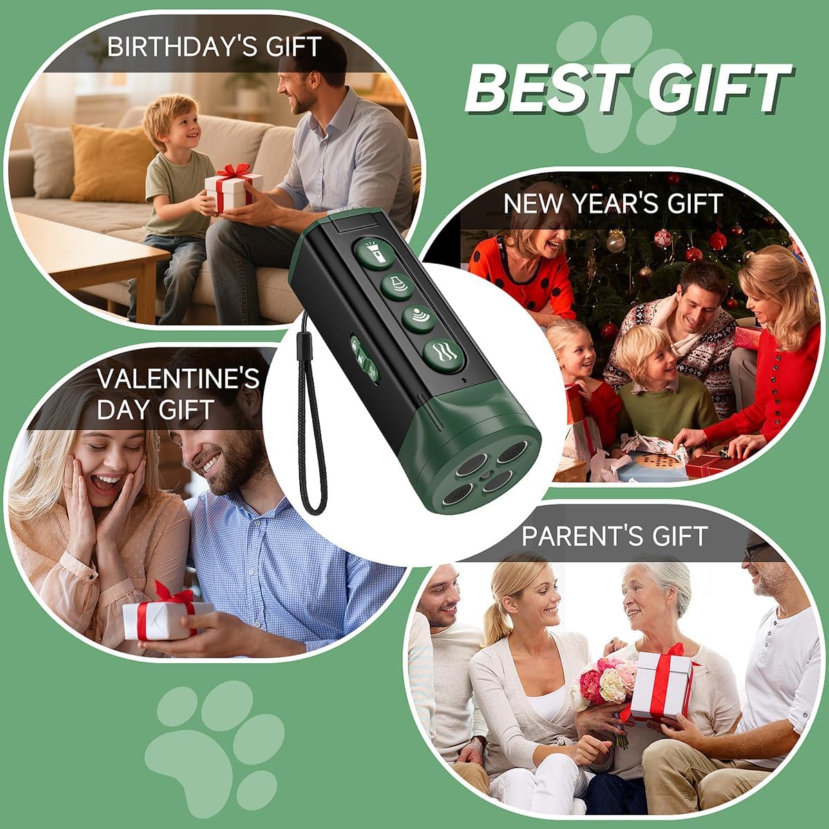 BOKKY 6-in-1 Anti Barking Device for Dogs with 3X Sonic Emitters Convertible Waterproof Dog Bark Deterrent of 4 Ultrasonic Heads Up to 32FT Long - Safe for Dogs Training - Indoor & Outdoor