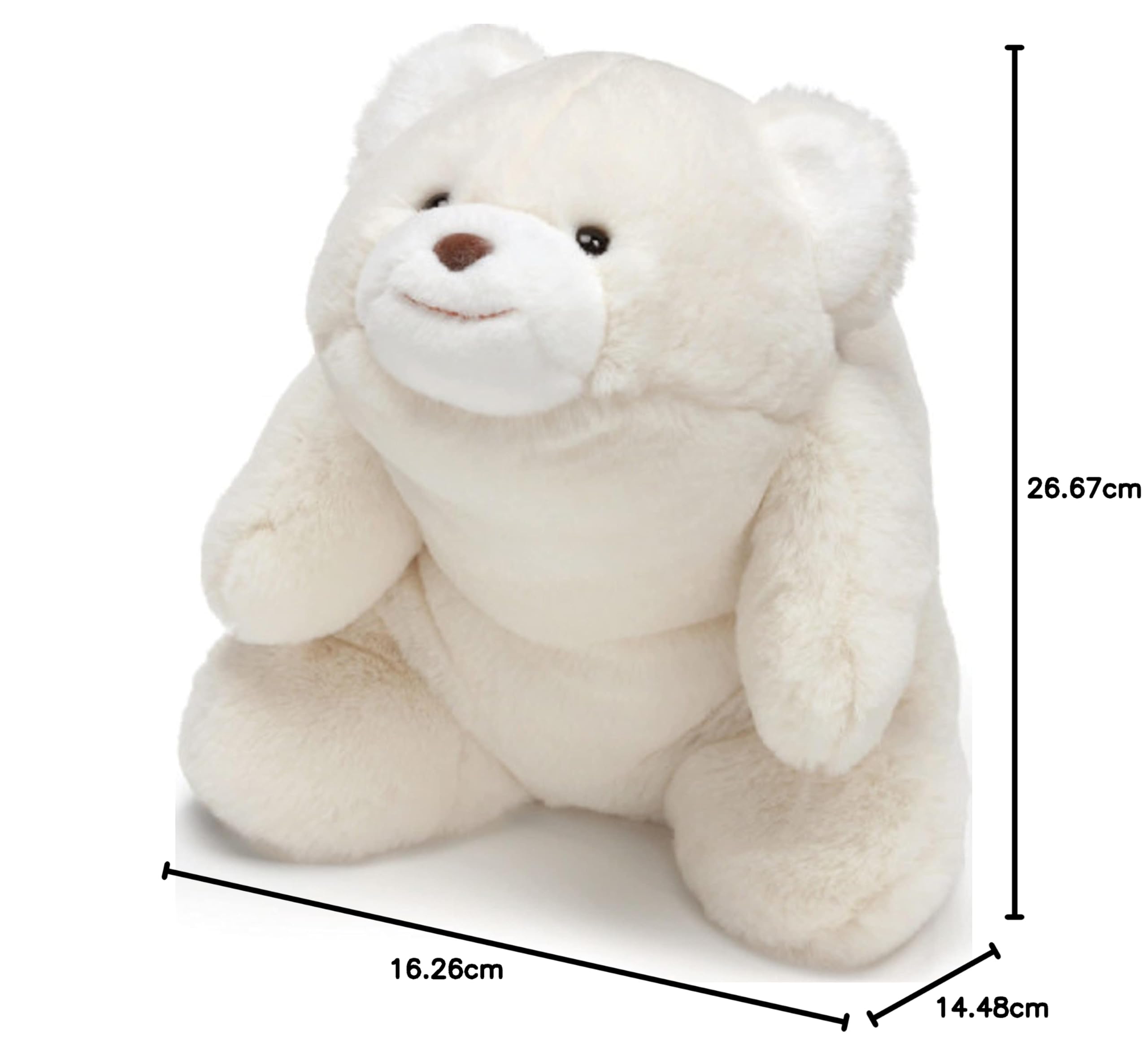 GUND Snuffles Ours Polaire En Peluche – Classique 25,4 Cm, Tissu Ultra-Doux, Forme Croissant, Câlin Réconfortant – Dès 1 An, Avectag Forever Friends