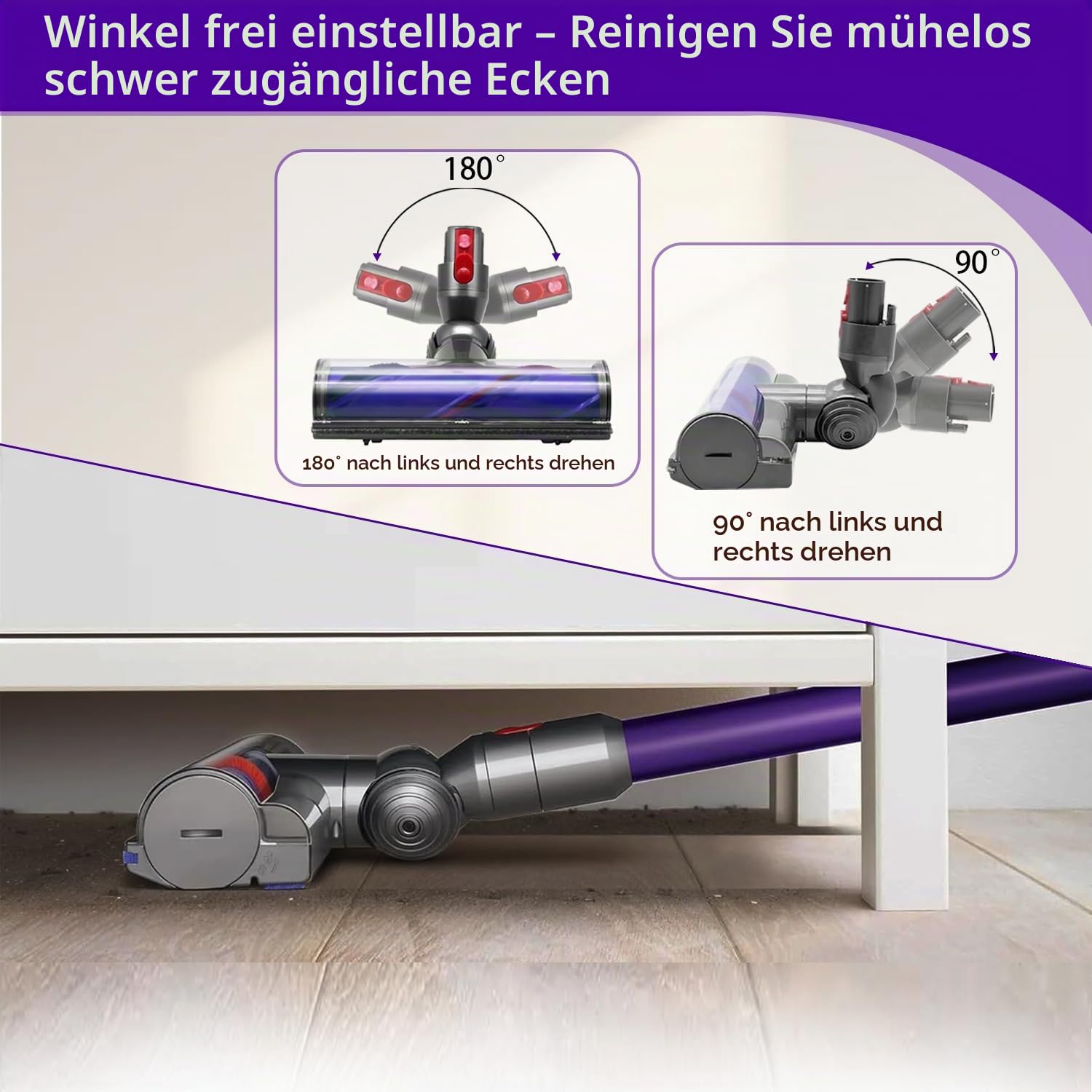 Bürste für Dyson V12 Detect Slim,Bodendüse für Dyson V12 Detect Slim.
