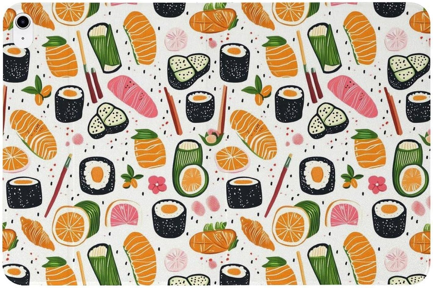 Compatible with iPad A16 Case 11 Inch 2025, Slim Cute Sushi Sashimi Print Tablet Cover Compatible with iPad 10th Generation Case 10.9 Inch 2022 with Stand Auto Wake/Sleep