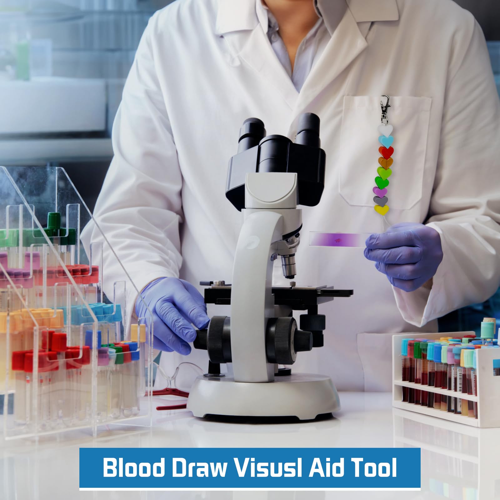 2 Pcs Order Of Blood Draw Beads With Reference Card, Phlebotomy Essentials Resource Tool For Phlebotomist Badge Reel, Phlebotomy Practice Kit Lab Rn Badge Buddy Reel, Nurse Supplies Accessories Gift - Image 4