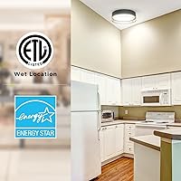 Vista 3 de Lámpara de techo LED para interiores, lámpara de techo empotrada en la parte superior negra y dorada, lámparas de cocina de 13 pulgadas y 20 W