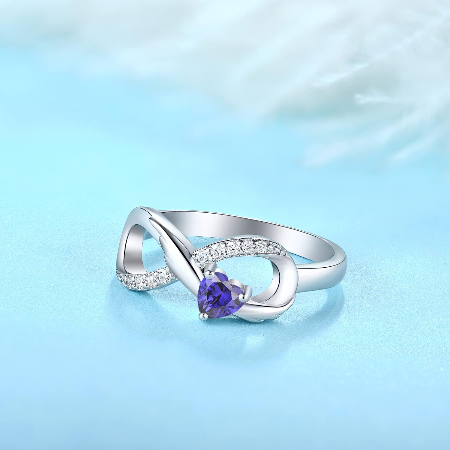 STARCHENIE Infinity Promise Ring 925 Sterling Silver Angel Wings Heart Ring for Women Size 5-10 - Image 5