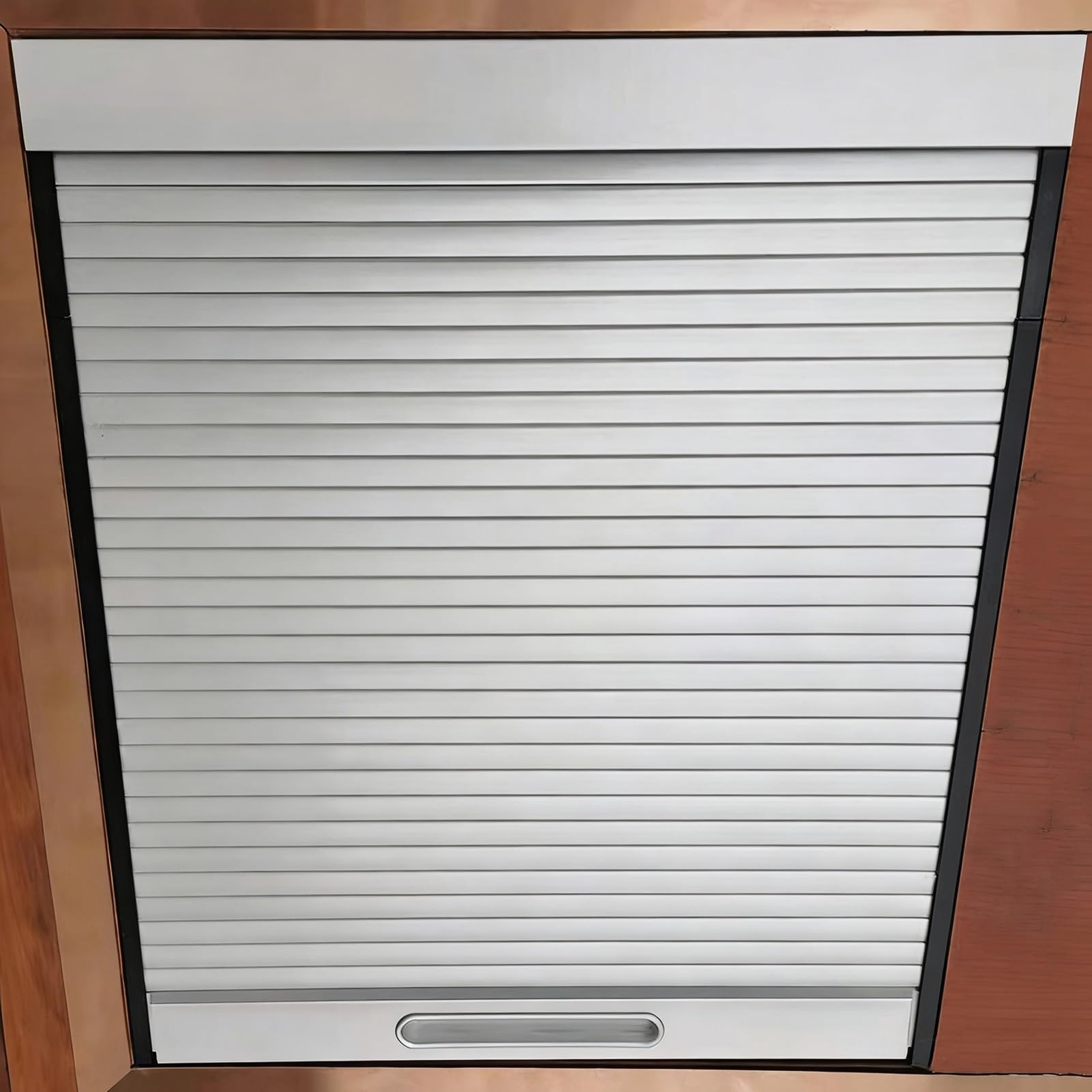 Tonuuoei Tambour Door Kit with Guide Rails & Handle, White ABS Roll Up Cabinet Doors Space Saving, Smooth Sliding Roller Shutter Kitchen Door(20x30in(51x76cm))