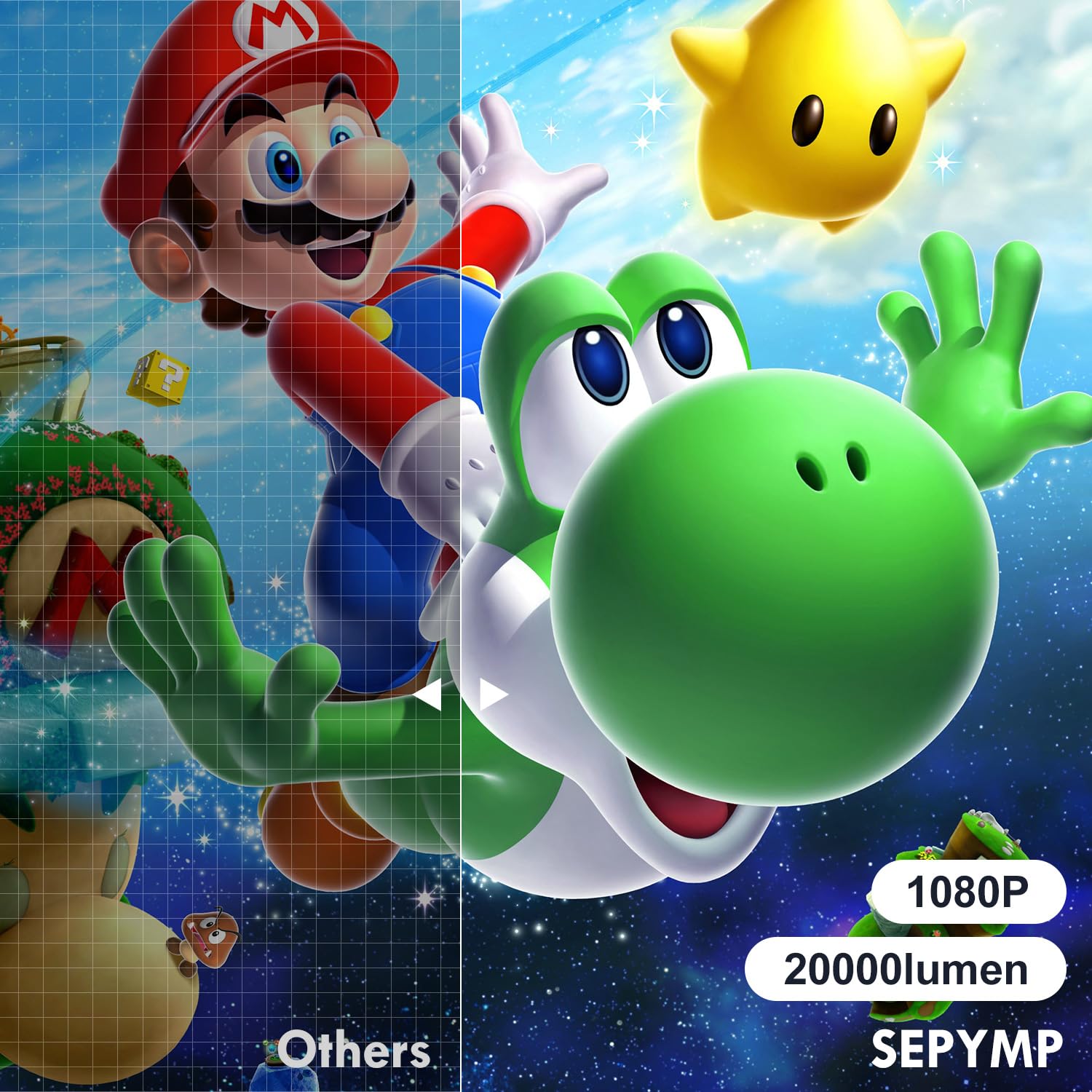 Proiettore Portatile,SEPYMP Mini Proiettore 4k,1080P FHD-WiFi 6-BT 5.2,Android 11,App Preinstallate Come Netflix, YouTube.