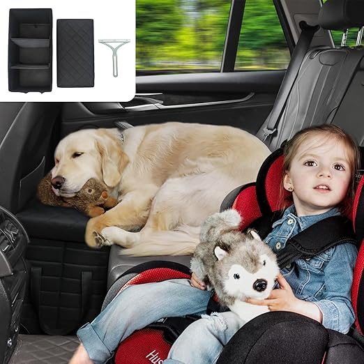 GJEASE Car Back Seat Extender for Large Dogs up to 200lbs