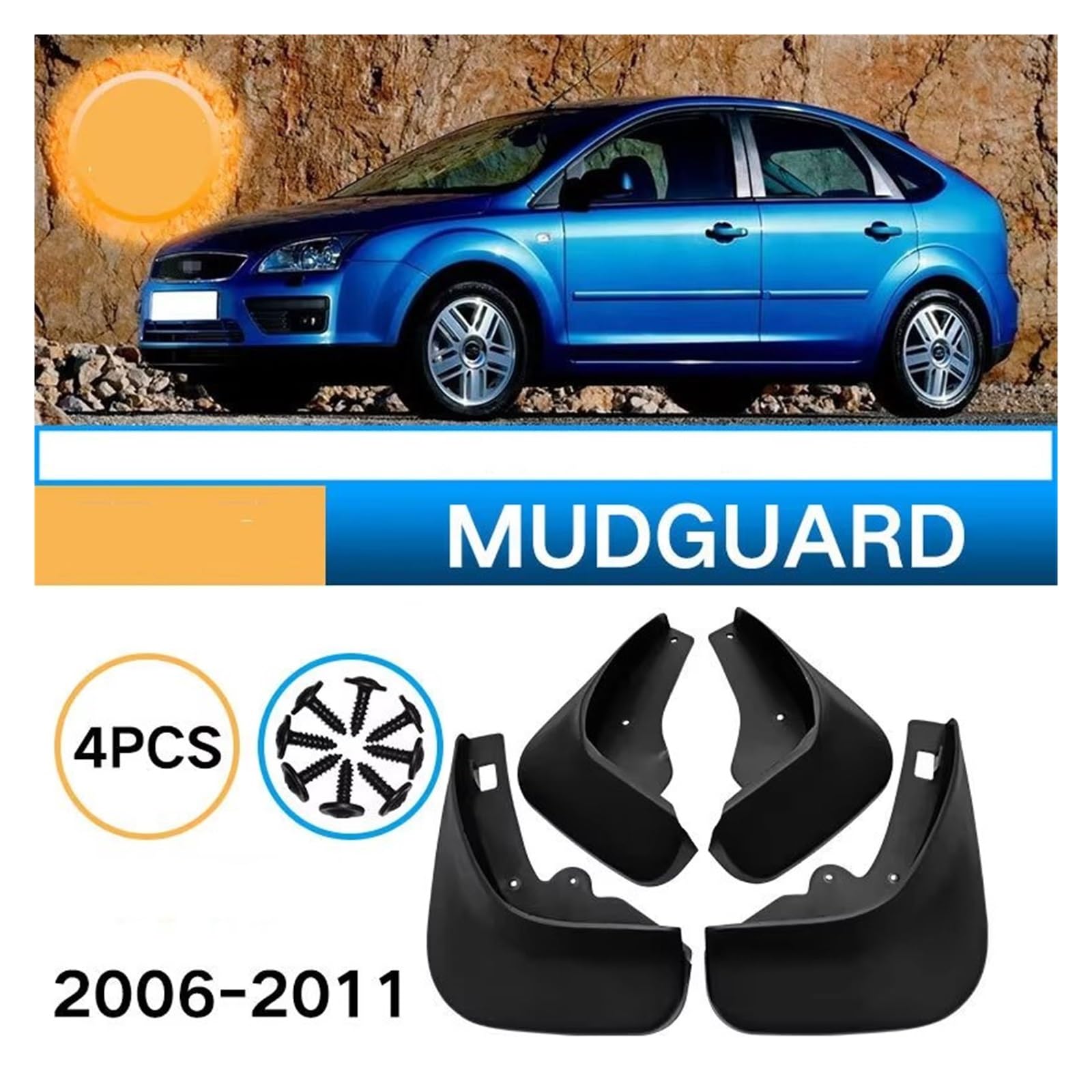Per Ford Per Focus 2 Per Mk2 2005-2011 Parafanghi Paraspruzzi Parafango Auto Parafanghi Parafango Mud Flap Splash Guard