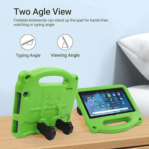 Miniatura 3 de SIMPLEWAY Funda para Fire 7 2022 funda ligera a prueba de golpes antideslizante con mango convertible para niños de 7 pulgadas 12 generación versión