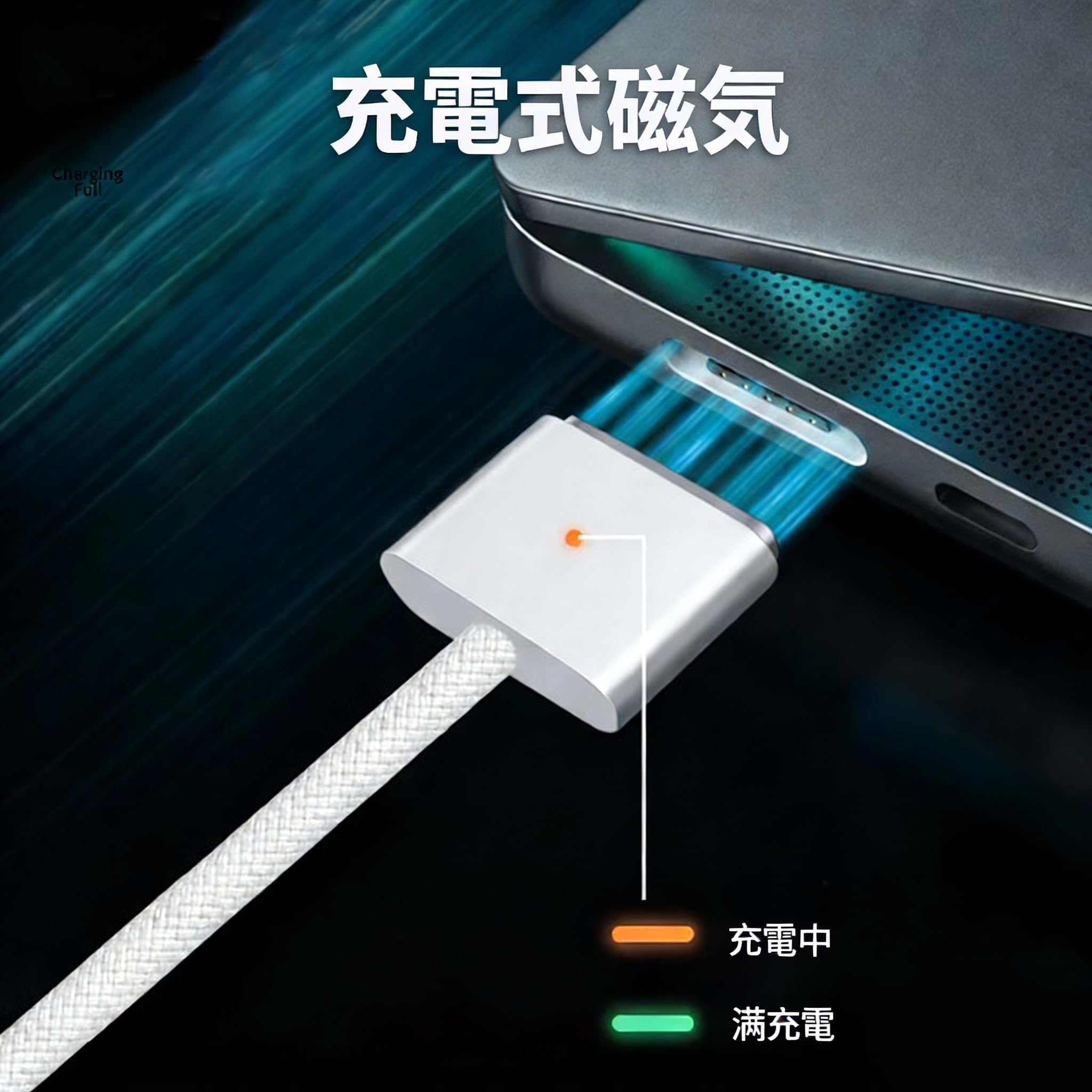 Amazon.co.jp: 140W USB-C to Magnetic 3 ケーブル、ナイロン編組 6