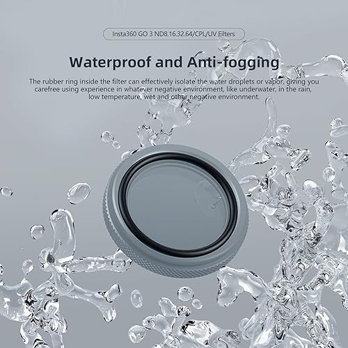 Miniatura 4 de Filtro ND de lente para Insta360 GO3GO2 (4 piezas), ND8ND16ND32ND64 Juego de accesorios de filtro de revestimiento de doble cara impermeables