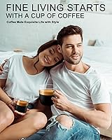 Vista 6 de LUXU - Tazas de té de vidrio grandes y de alta calidad (juego de 2), 24 onzas, modernas y sencillas tazas de café o té de vidrio, de boca ancha