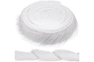 Christmas Faux Fur Ribbon, Festive Holiday Decoration for Garlands, Wreaths, Bows, Clothing,...