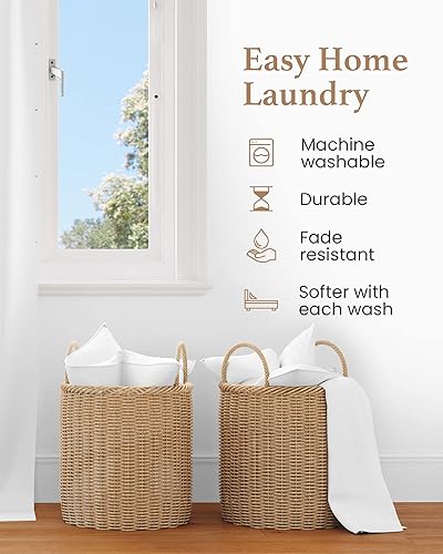 Miniatura 5 de Juego de 2 fundas de almohada de 1000 hilos, 100 % algodón egipcio, con tejido de satén y algodón de fibra larga y tejido satinado, suaves y