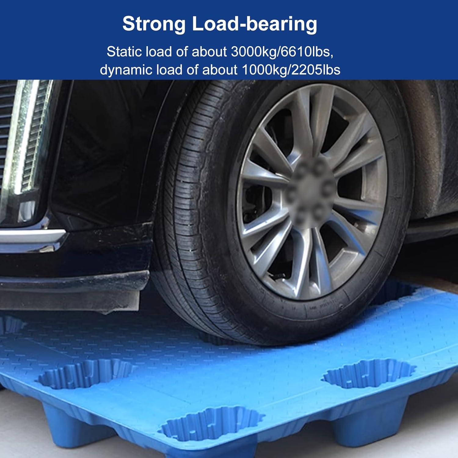 Plastic Pallet Plastic Pallets for Outside Thickened PE Moisture Proof Floor Pallet Pad for Garage Warehouse Forklift Factory(100x80cm/39x31in)