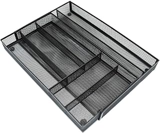 Expandable Mesh Metal Cutlery Tray  6 Compartments Kitchen Drawer Organizer for  - Compare price