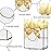 SHIPKEY 10 PCS White Gift Bags (GoldTrim), 7.4x2.8x5.9 Small Welcome Bag, Luxury Shopping Bags with Ribbon Handle and Bows (18.8x7x14.8cm)