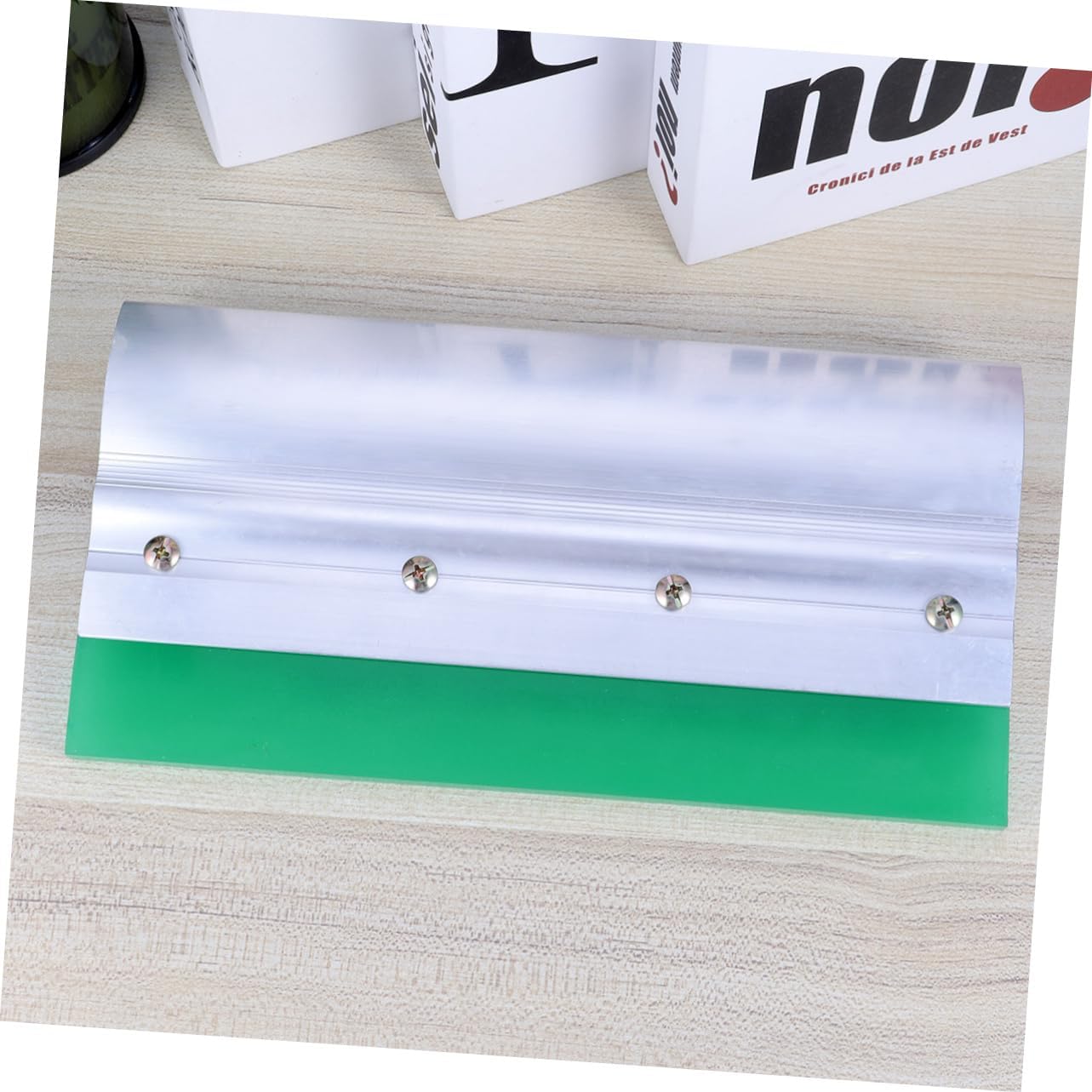 Rubber Squeegee Tool with Aluminum Handle for Silk Screen Printing Scraper for DIY Projects Random Color for Graphic and Textile Applications
