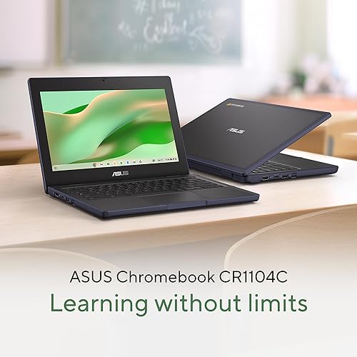 Miniatura 2 de ASUS Chromebook CR11 - Laptop resistente, pantalla de 11.6 pulgadas, procesador Intel N100, 4 GB de RAM, 64 GB de almacenamiento eMMC, protección