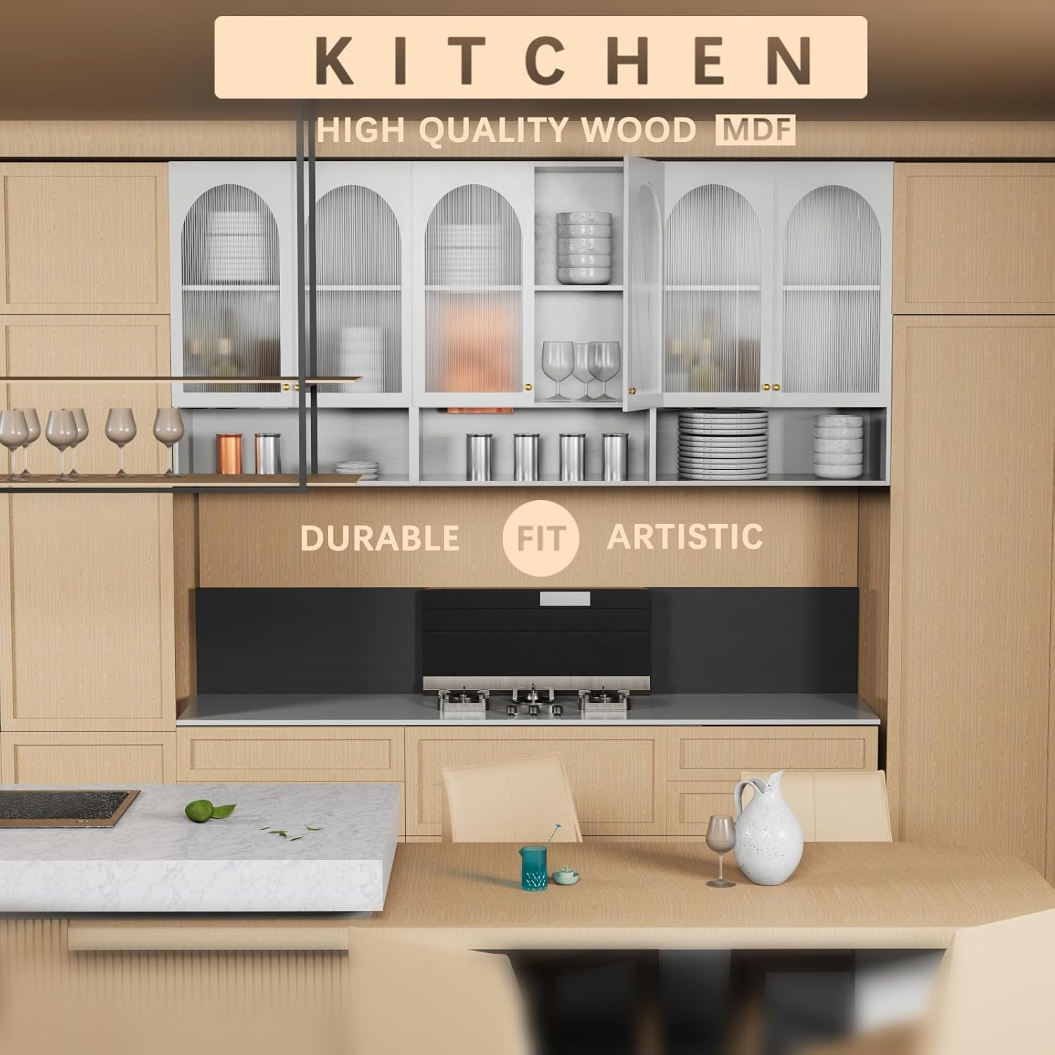 Wall Cabinet Bathroom Wall Mount, Bathroom Medicine Cabinet with 2 Acrylic Doors, Open Storage Rack & Adjustable Shelf Over The Toilet Storage Cabinet Additional Space in Home White