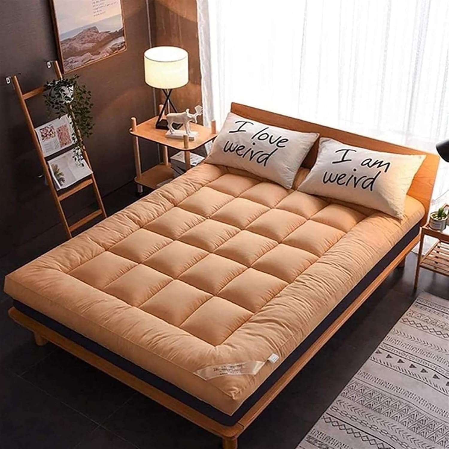 Japanese Floor Futon Mattress, Padded Japanese Floor Mattress Quilted Bed Mattress Topper, Extra Thick Folding Sleeping Pad Breathable Floor Lounger Guest Bed, Thickness 3.9" ( Color : B , Size : 100X