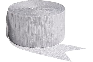 Shimmering Silver Crepe Paper Roll: 81' of Dazzling Sparkle for All Your Creative Endeavors
