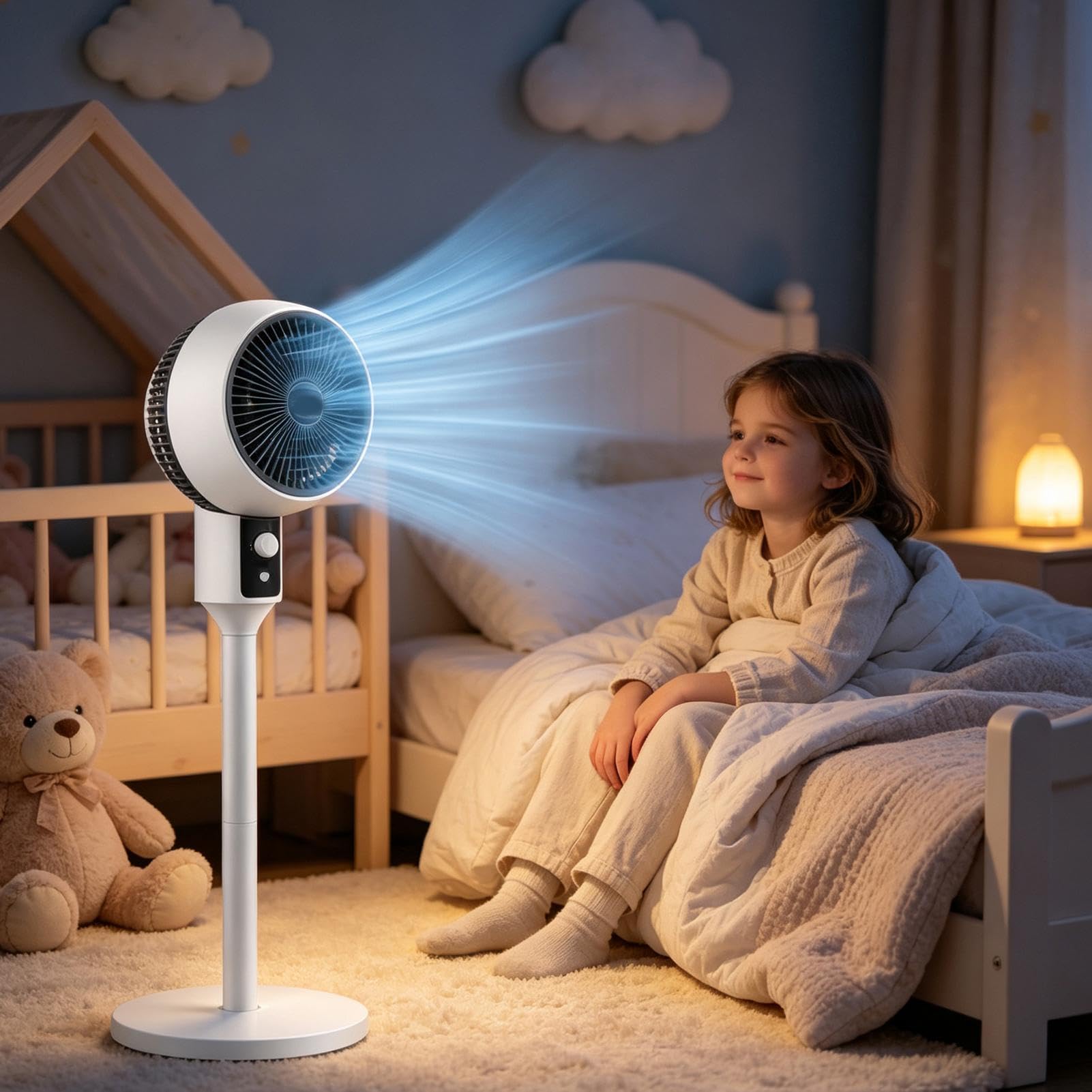 Ventilador de pie Soplador Silencioso 3 Velocidades Torre Pie Flujo De Aire | Ventilador Para Suelo Para Oficina, Patio, Tienda, Dormitorio, Baño, Habitación, Hogar Y Garaje