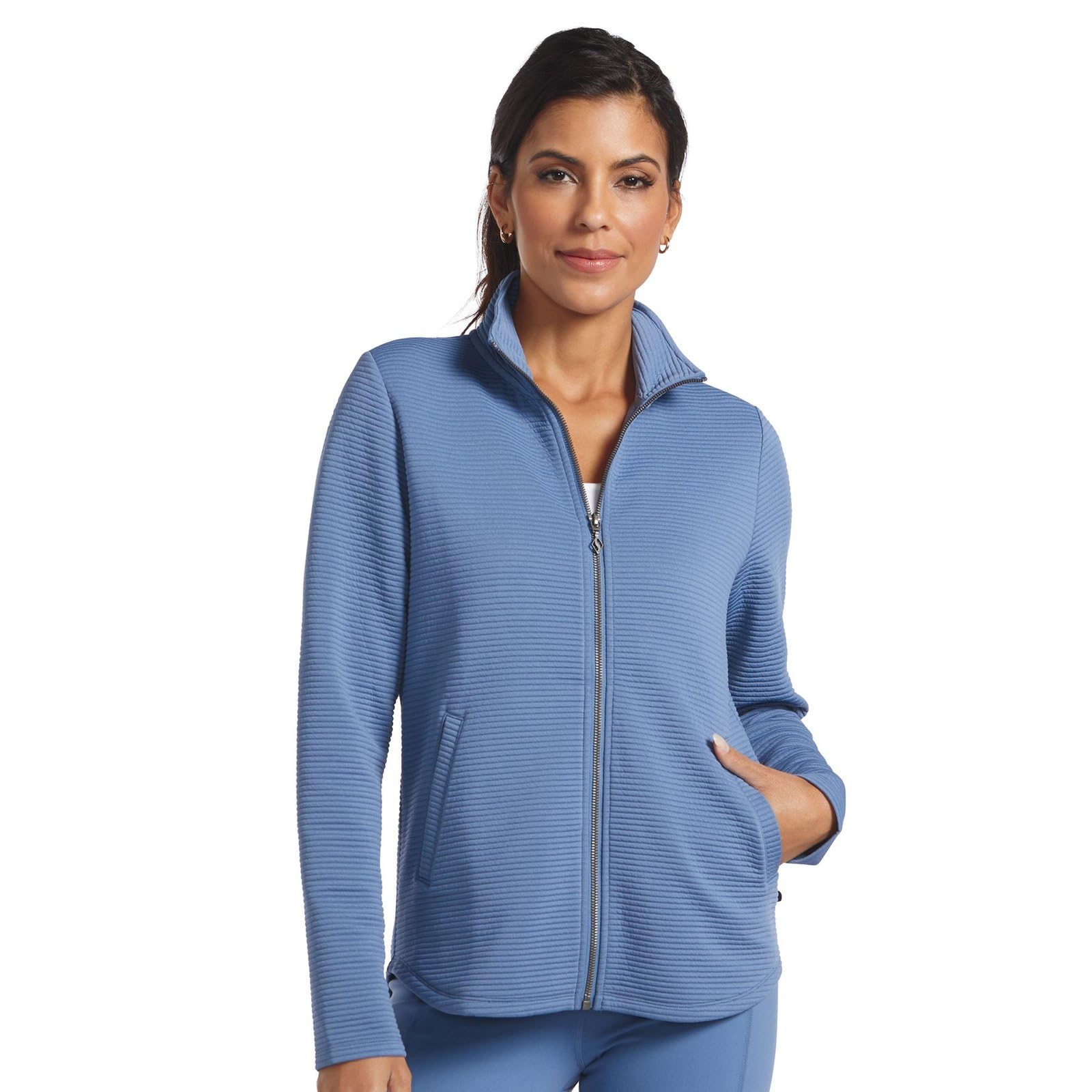 Skechers Women's The Gowalk Shine Jacket Sweatshirt, Blue, XL