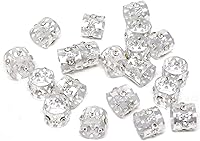 Vista 8 de Honbay 20 piezas de anillos de pelo de diamantes de imitación plateados para rastas trenzadas para el cabello, joyería para el cabello trenzado
