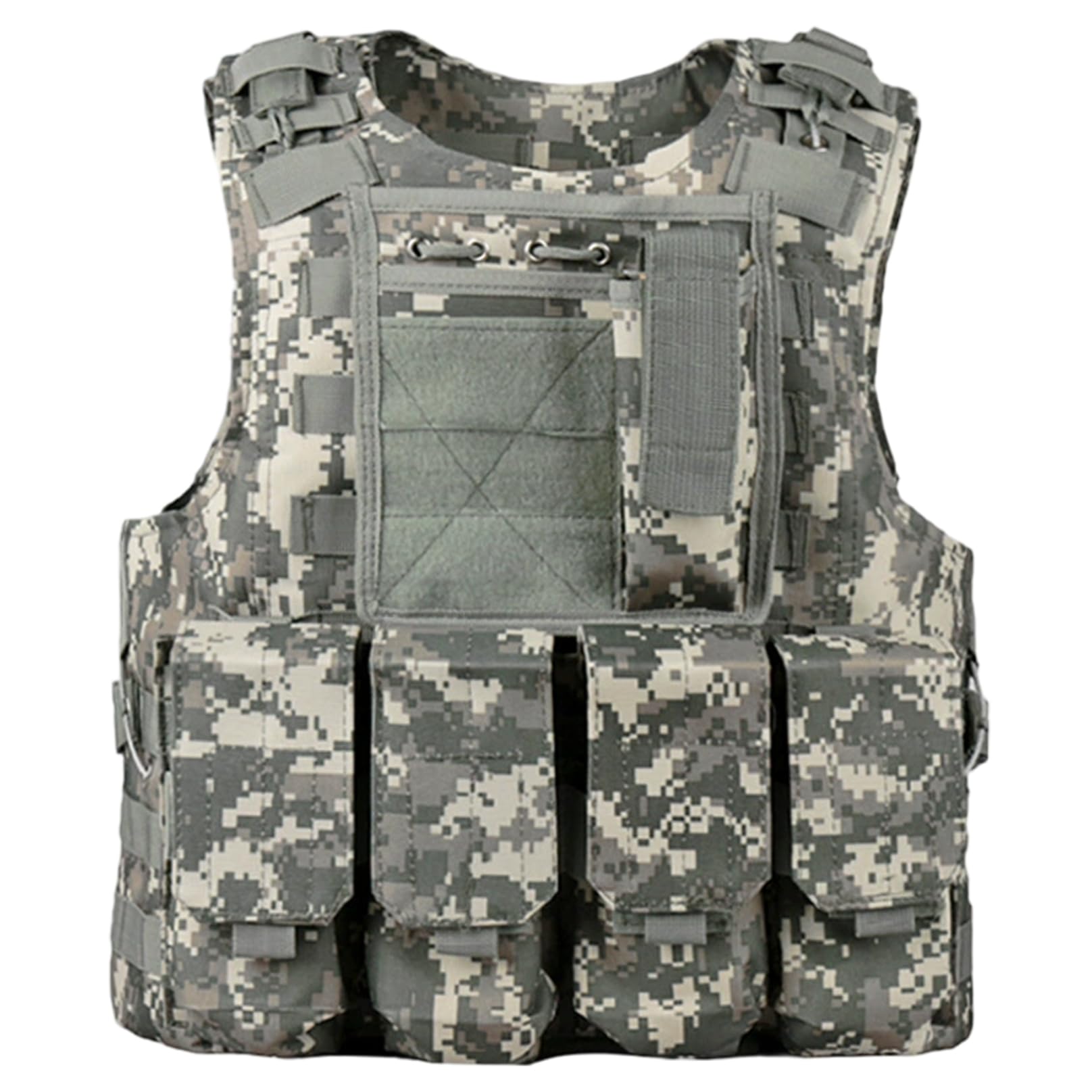Grtheenumb Paintball Vest, Airsoft Vest Multifunctional Molle Adjustable Lightweight Paintball for Outdoor Train Game Fishing Hunting, Style 2