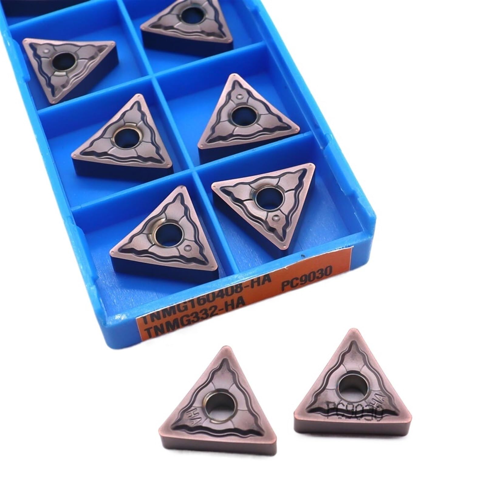 AALLYN Indexable Carbide Lathe Tool 10pcs TNMG160404 TNMG160408 HA PC9030 Turning Carbide Lathe Parts Tool CNC Cutting Metal Stainless Steel (Color : 10pcs, Size : TNMG160404-HA PC9030)