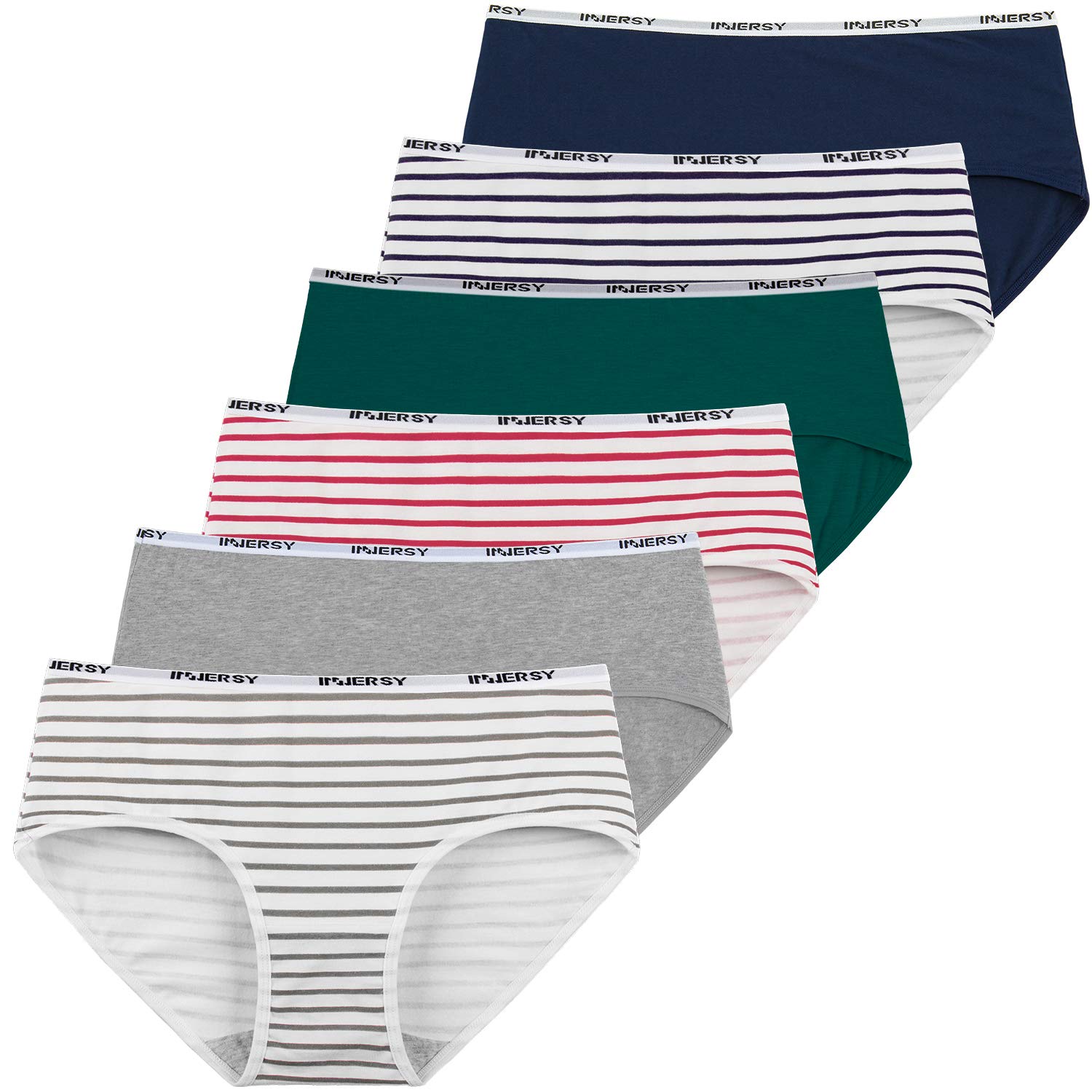 INNERSY Ladies Cotton Underwear Low Rise (Pack of 6)