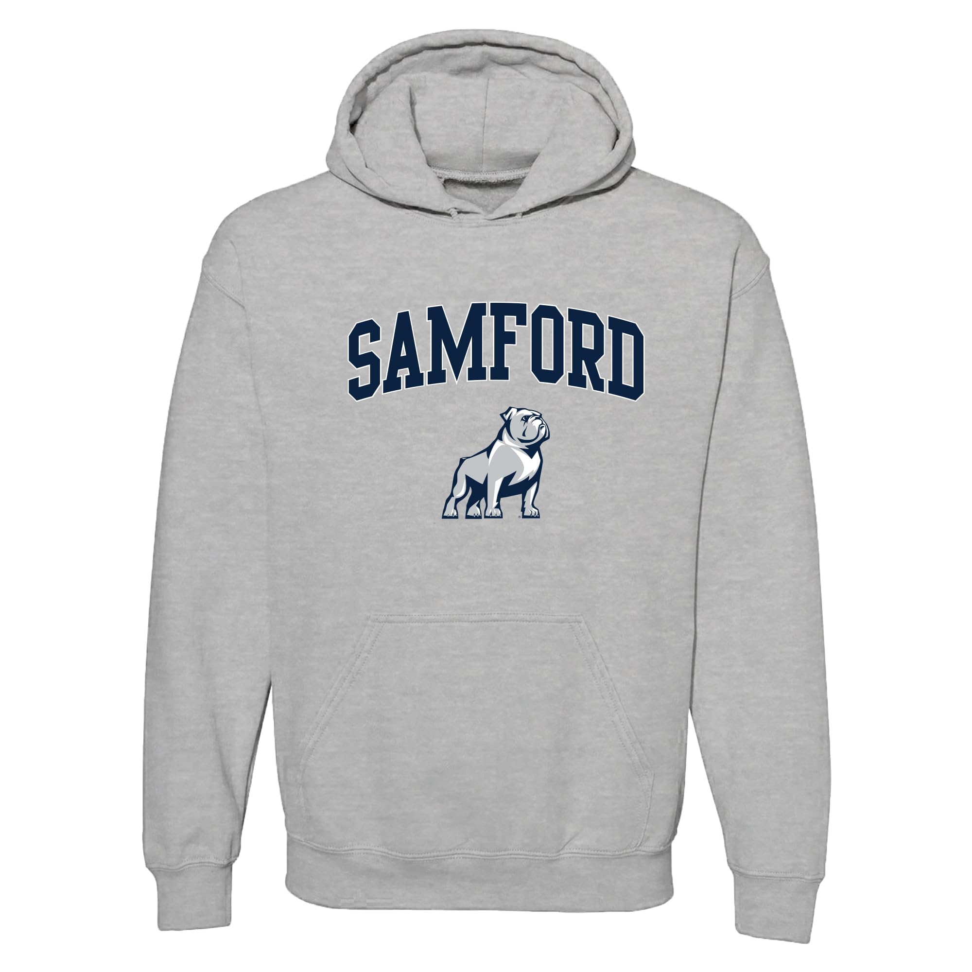 UGP Campus Apparel NCAA Officially licensed College - University Team Color Arch Logo Hoodie, Samford University Bulldogs Sport Grey, Large