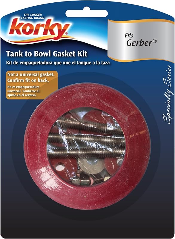 Fits Gerber Tank-to-Bowl Gasket and Hardware Kit, Korky 460BP