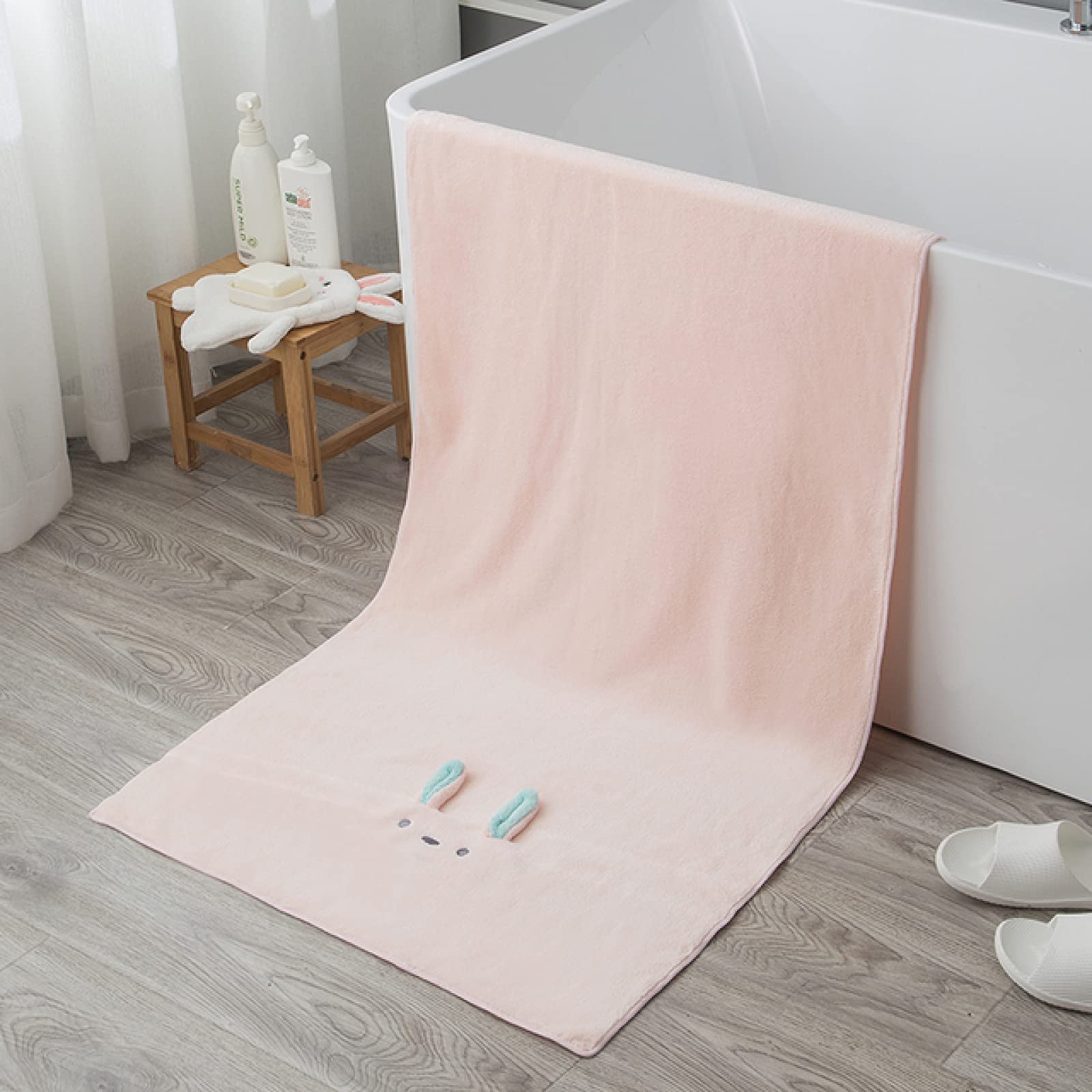 Serviette de bain à séchage rapide en velours de coton imprimé animal