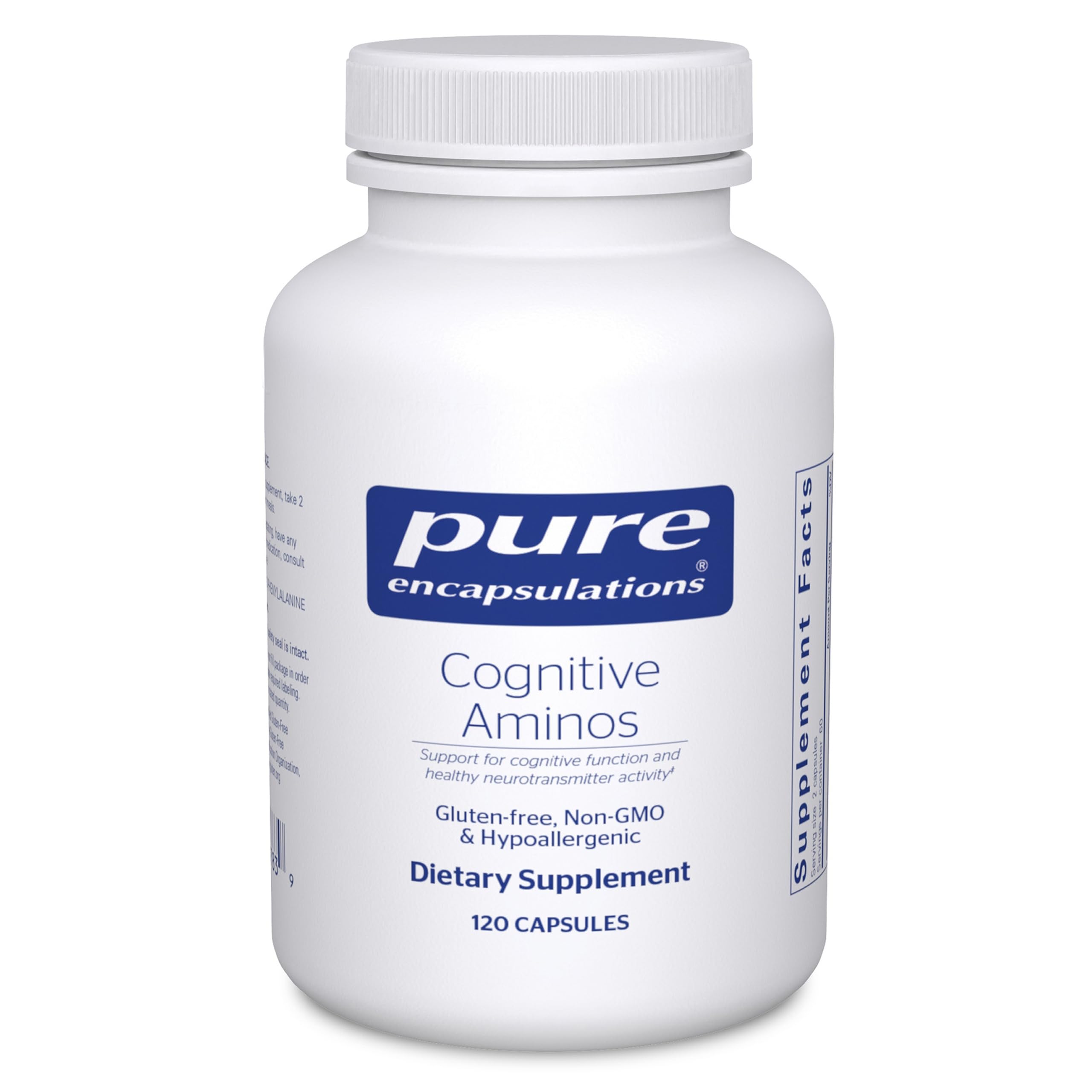 Pure Encapsulations Cognitive Aminos | Hypoallergenic Supplement for Cognitive Function Support | 120 Capsules