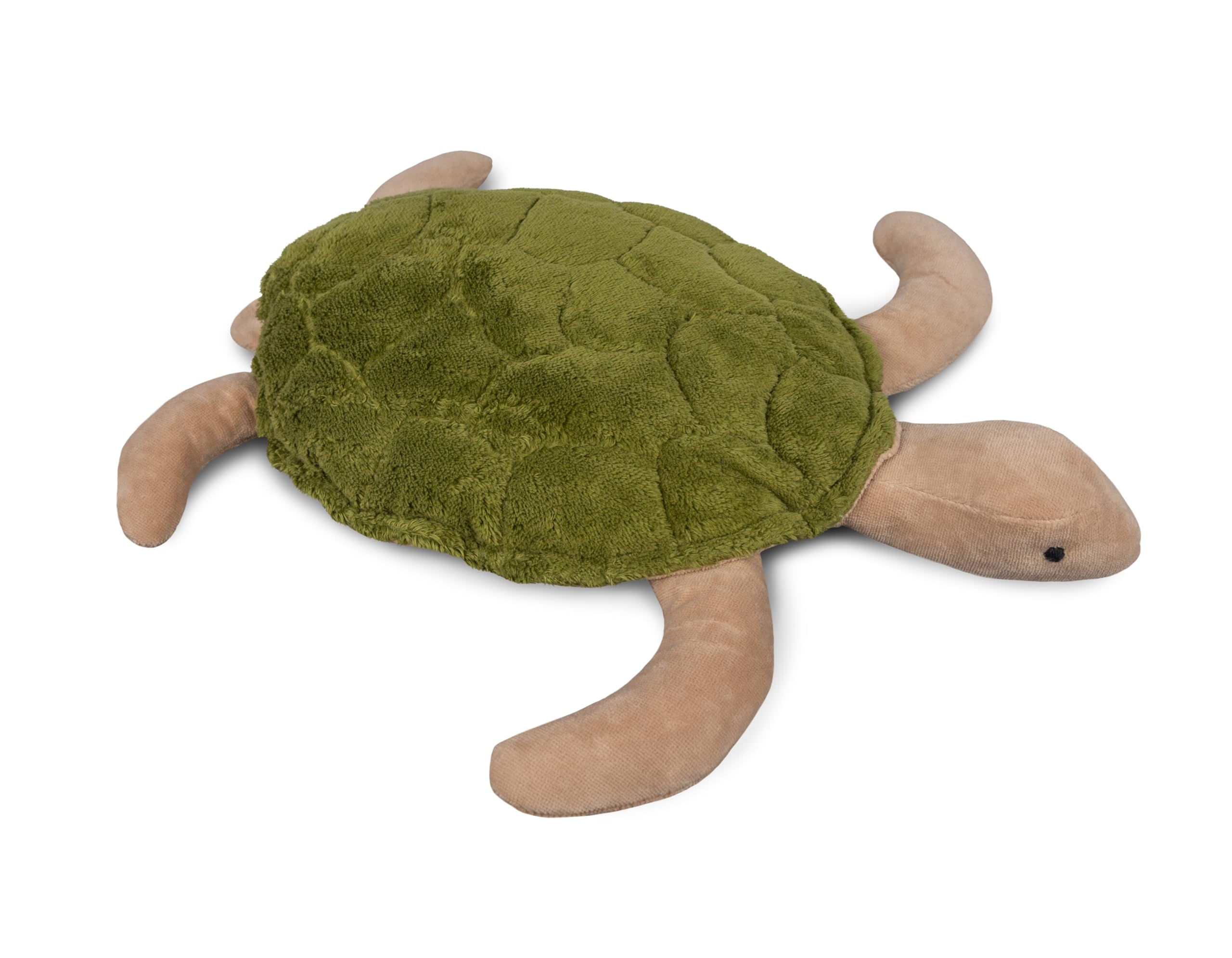 Senger Naturwelt Große Kuscheltier-Schildkröte, Tannengrün I Kuscheliger Begleiter, geeignet ab 3 Monaten I GOTS-zertifiziertes Plüschtier mit herausnehmbarem Wärmekissen zum Erhitzen oder Kühlen