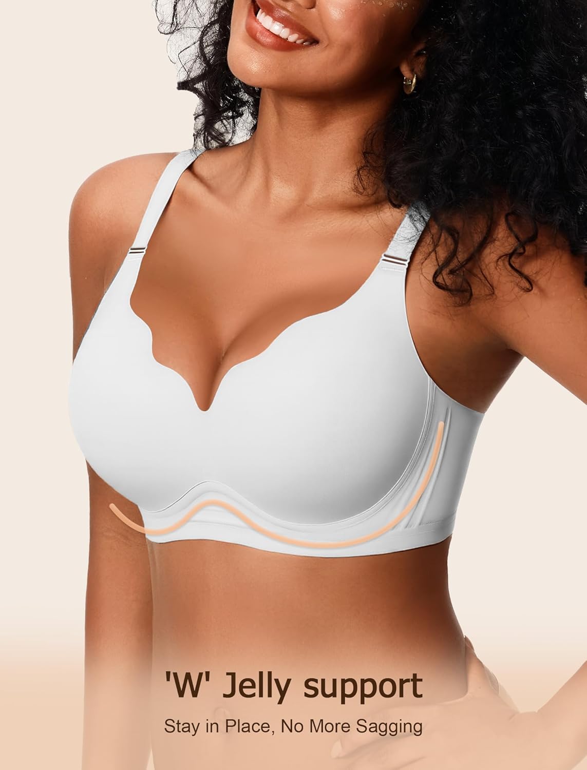 VRVOCIE Wireless Bras for Women No Underwire Crossover V Mesh Seamless Supportive Bralettes Full Coverage Everyday Bra - Image 2