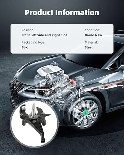 Miniatura 6 de SCITOO Manguito de dirección delantera de 2 pulgadas para el lado del conductor y del pasajero para Chevrolet S10 1988-2004, para Chevrolet S10