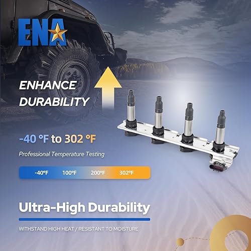 Miniatura 3 de ENA Juego de 2 bobinas de encendido compatibles con Cadillac Pontiac DeVille SRX STS XLR 2004-2006 Bonneville 4.6L V8 repuesto para C1509 UF-372