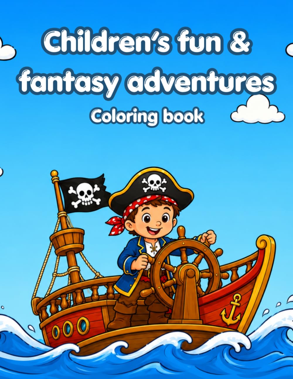 Children’s fun & fantasy adventures coloring book: For kids ages 4-8 (Children's fun & adventures coloring books)